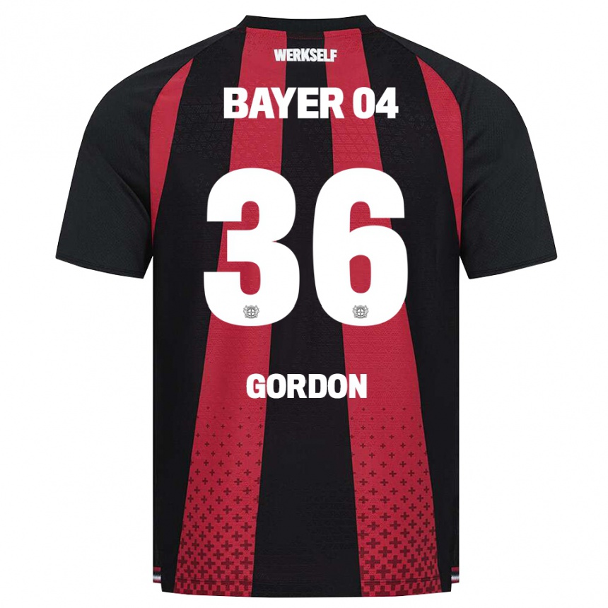 נשים כדורגל Max Gordon #36 שחור לבן אדום ג'רזי ביתית 2026/27 נשים כדורגל Max Gordon #36 שחור לבן אדום ג'רזי ביתית 2026/27