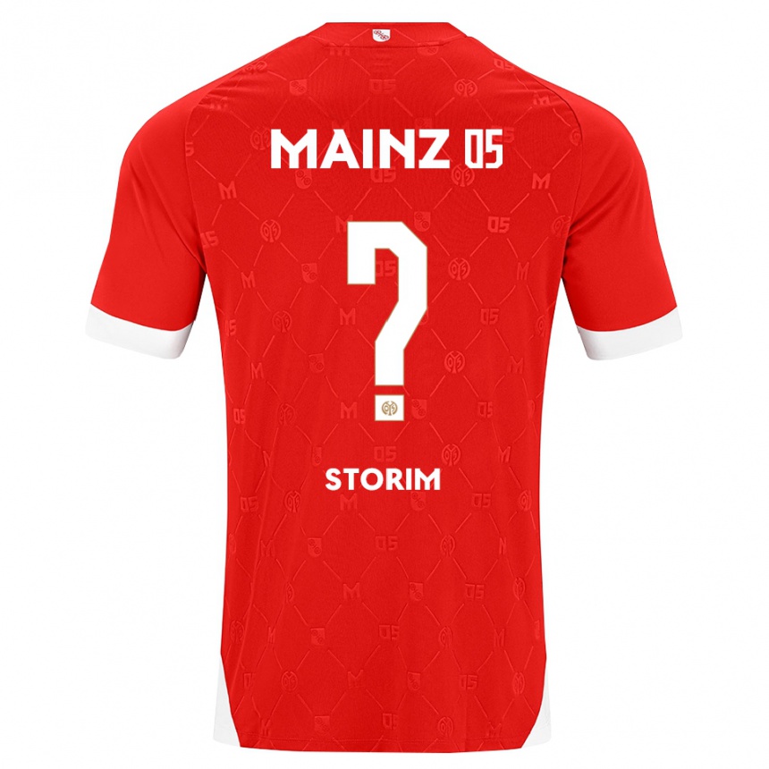 נשים כדורגל Max Storim #0 אדום לבן ג'רזי ביתית 2026/27