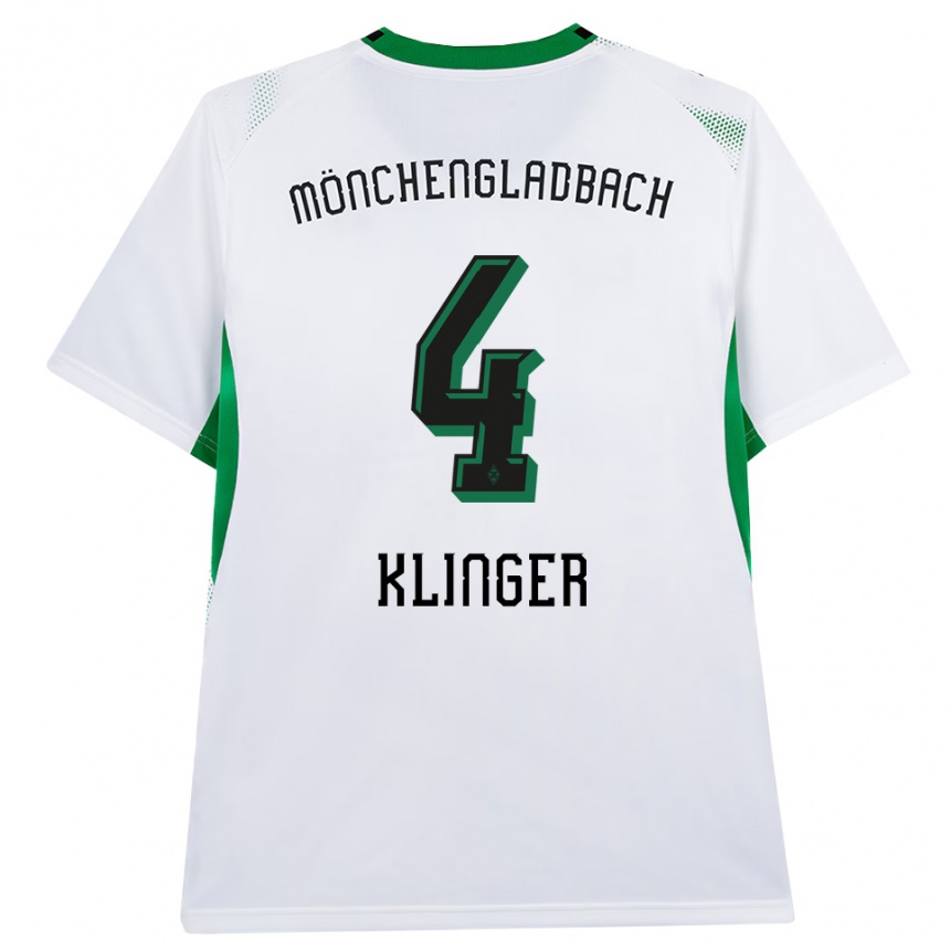 נשים כדורגל Nina Klinger #4 לבן שחור ירוק ג'רזי ביתית 2026/27