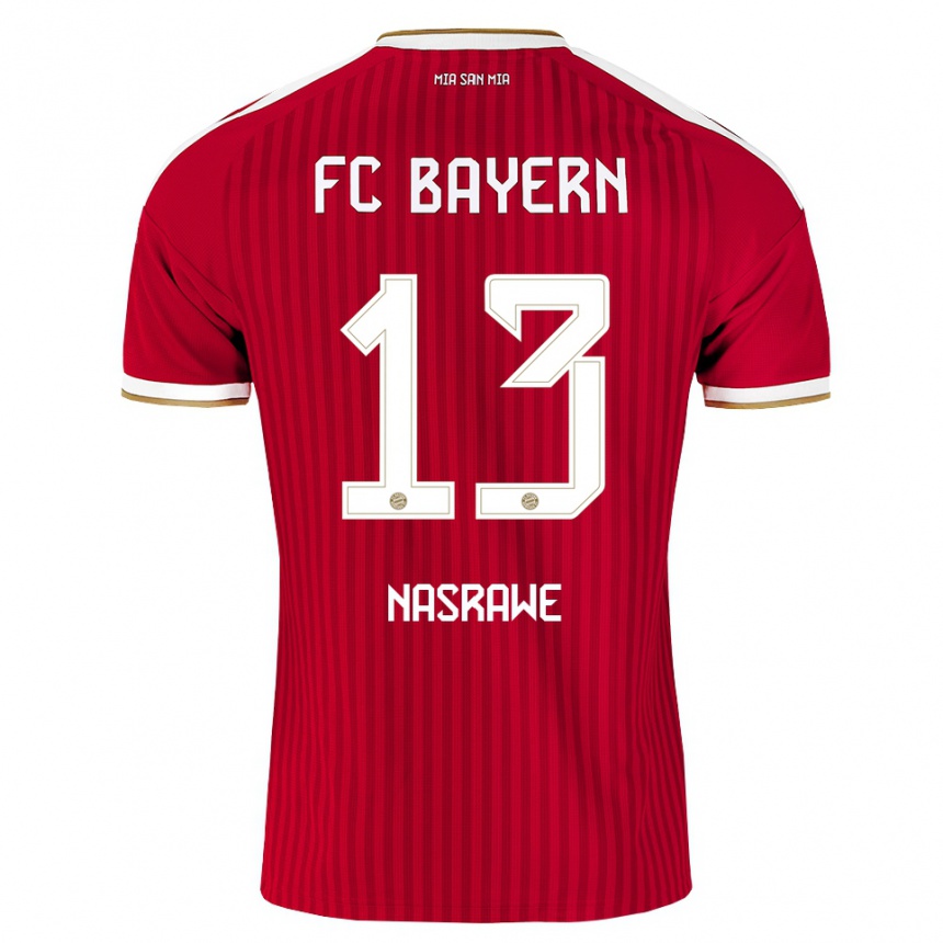 נשים כדורגל Jussef Nasrawe #13 אדום לבן כחול ג'רזי ביתית 2026/27