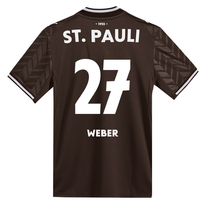 נשים כדורגל Hugo Weber #27 קפה לבן ג'רזי ביתית 2026/27
