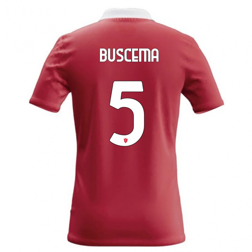 נשים כדורגל Rosario Buscema #5 אדום לבן ג'רזי ביתית 2026/27