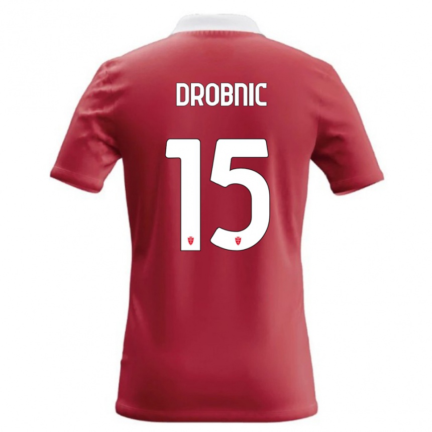 נשים כדורגל Matic Drobnic #15 אדום לבן ג'רזי ביתית 2026/27