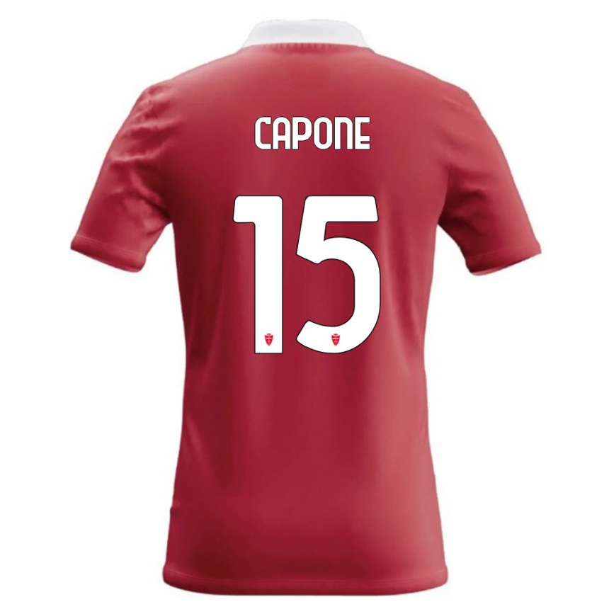 נשים כדורגל Edoardo Capone #15 אדום לבן ג'רזי ביתית 2026/27