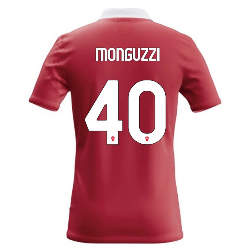 נשים כדורגל Filippo Monguzzi #40 אדום לבן ג'רזי ביתית 2026/27