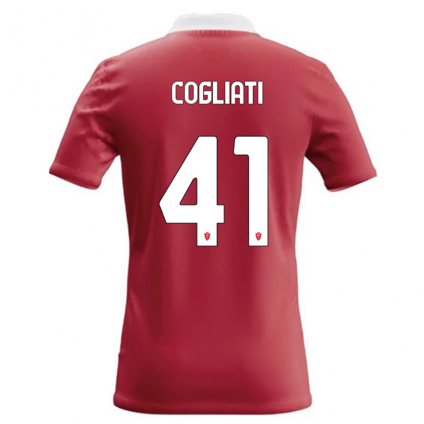 נשים כדורגל Andrea Cogliati #41 אדום לבן ג'רזי ביתית 2026/27 נשים כדורגל Andrea Cogliati #41 אדום לבן ג'רזי ביתית 2026/27