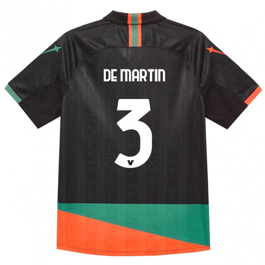 נשים כדורגל Lorenzo De Martin #3 שחור כתום ירוק ג'רזי ביתית 2026/27