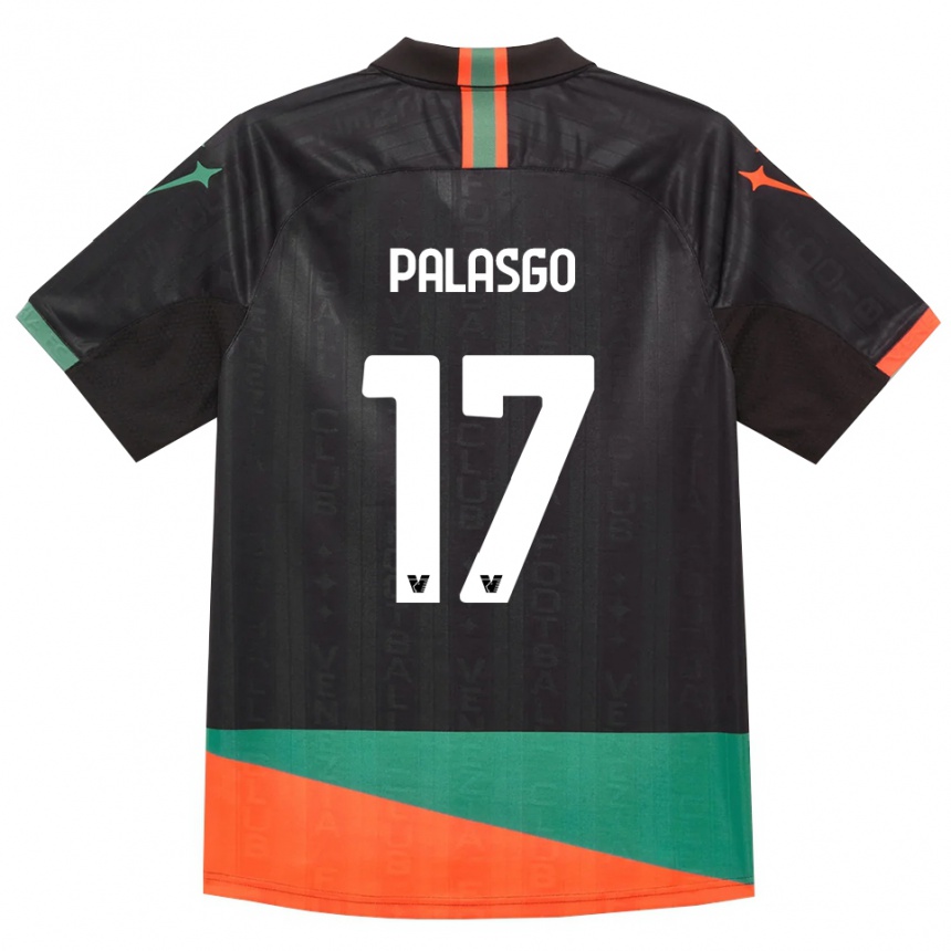 נשים כדורגל Gianmarco Palasgo #17 שחור כתום ירוק ג'רזי ביתית 2026/27 נשים כדורגל Gianmarco Palasgo #17 שחור כתום ירוק ג'רזי ביתית 2026/27