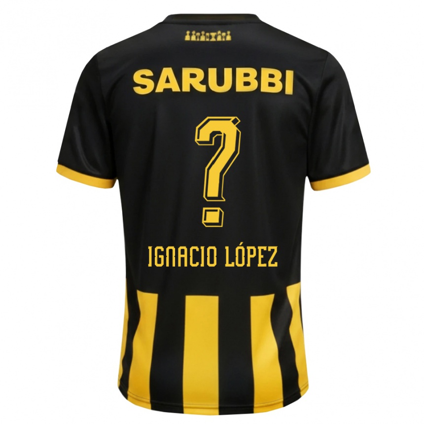 נשים כדורגל Ignacio López #0 שחור צהוב ג'רזי ביתית 2026/27