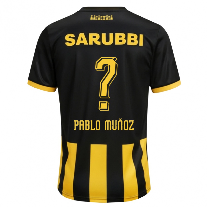 נשים כדורגל Juan Pablo Muñoz #0 שחור צהוב ג'רזי ביתית 2026/27