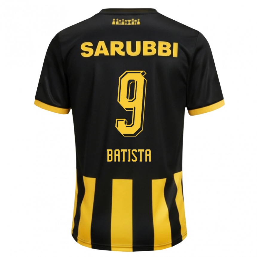 נשים כדורגל Facundo Batista #9 שחור צהוב ג'רזי ביתית 2026/27