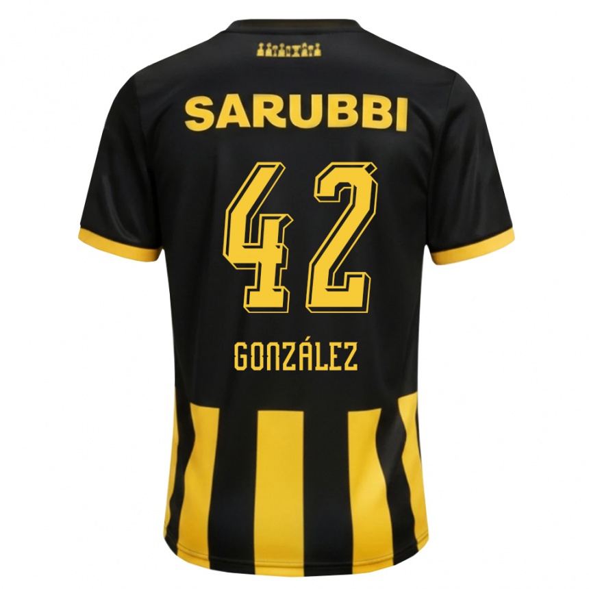 נשים כדורגל Luciano González #42 שחור צהוב ג'רזי ביתית 2026/27