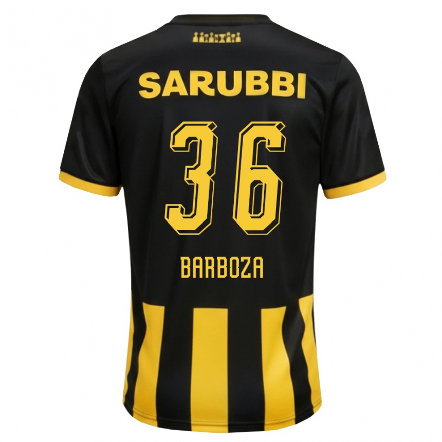 נשים כדורגל Brian Barboza #36 שחור צהוב ג'רזי ביתית 2026/27