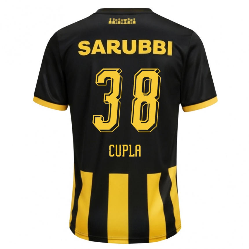 נשים כדורגל Renzo Cupla #38 שחור צהוב ג'רזי ביתית 2026/27