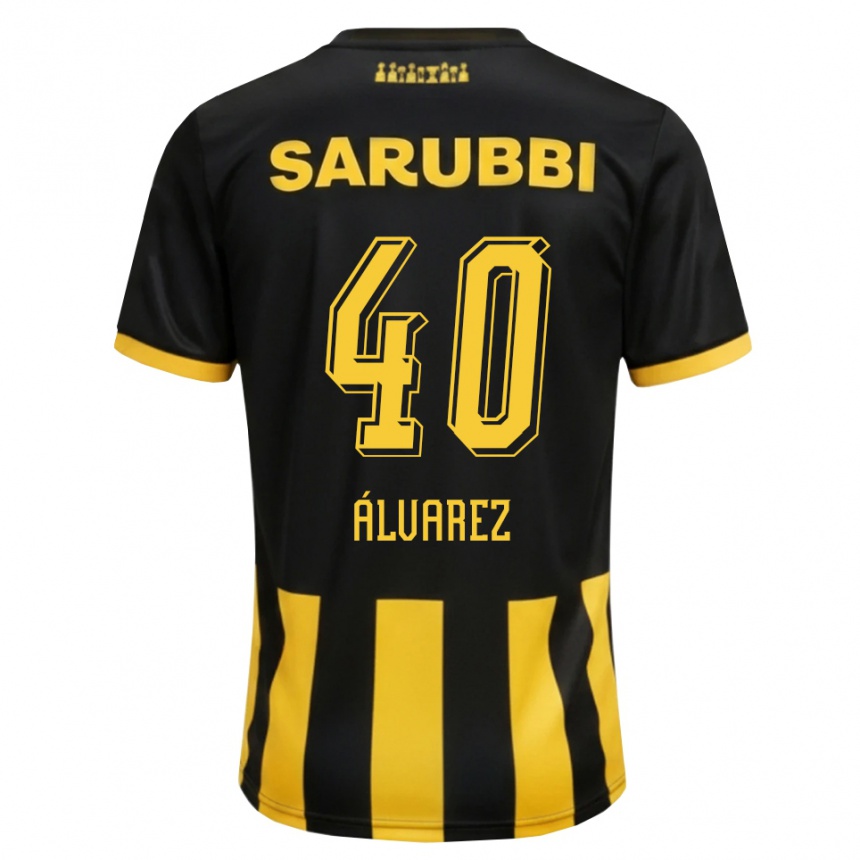 נשים כדורגל Brandon Álvarez #40 שחור צהוב ג'רזי ביתית 2026/27