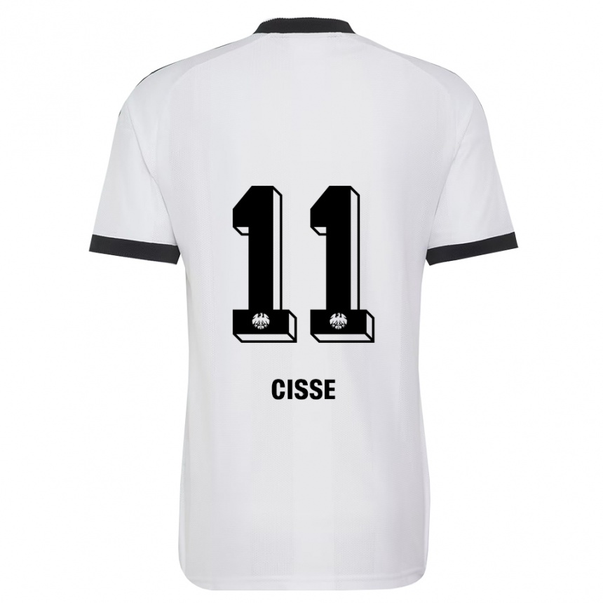נשים כדורגל Cherif Cisse #11 שחור לבן הרחק ג'רזי 2026/27