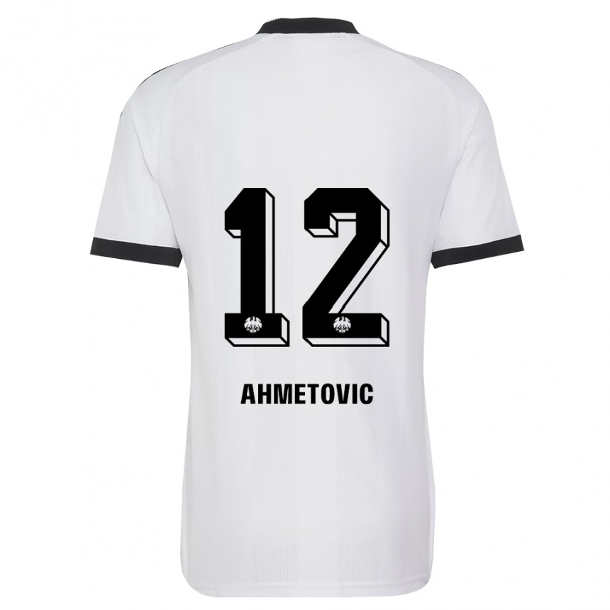 נשים כדורגל Marco Ahmetovic #12 שחור לבן הרחק ג'רזי 2026/27