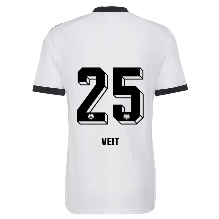נשים כדורגל ג׳לה וייט #25 שחור לבן הרחק ג'רזי 2026/27