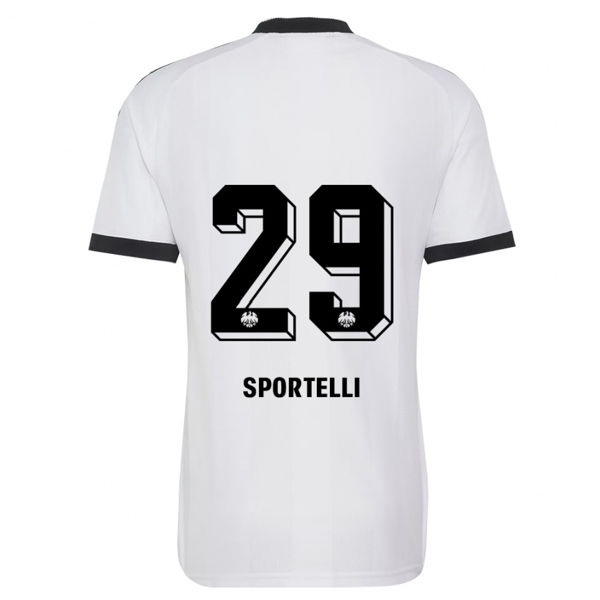 נשים כדורגל Flavio Sportelli #29 שחור לבן הרחק ג'רזי 2026/27