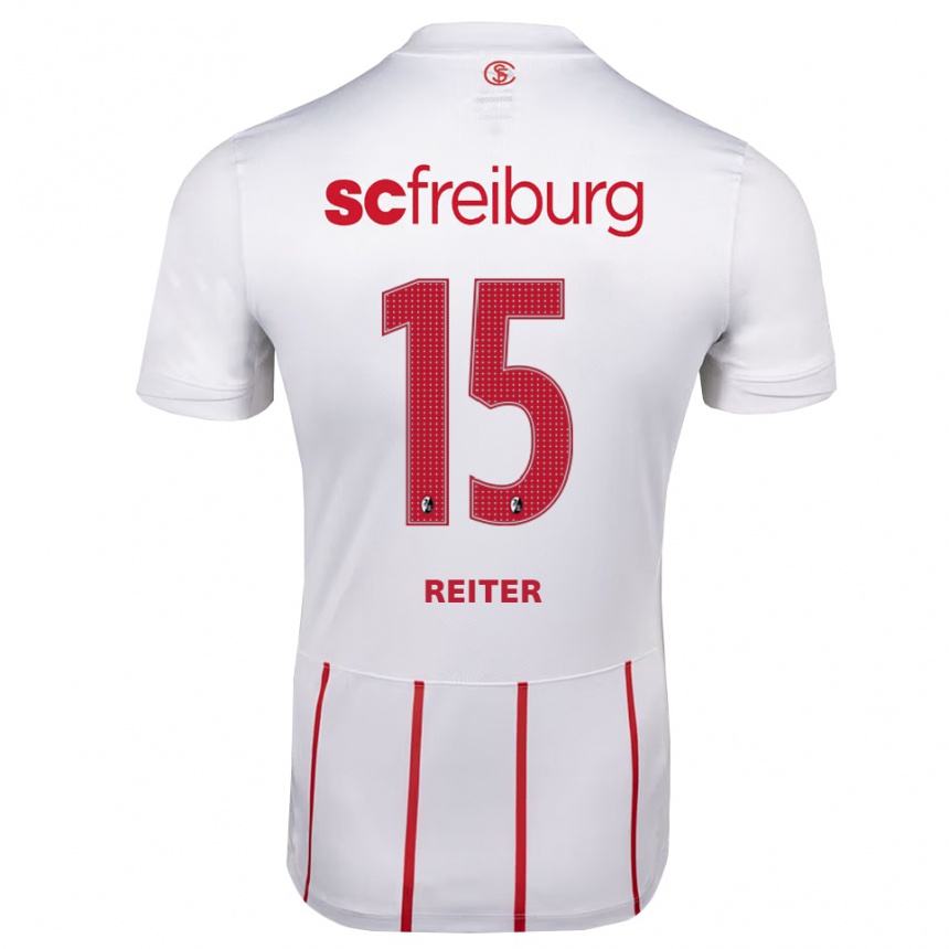 נשים כדורגל Vincent Reiter #15 לבן אדום צהוב הרחק ג'רזי 2026/27