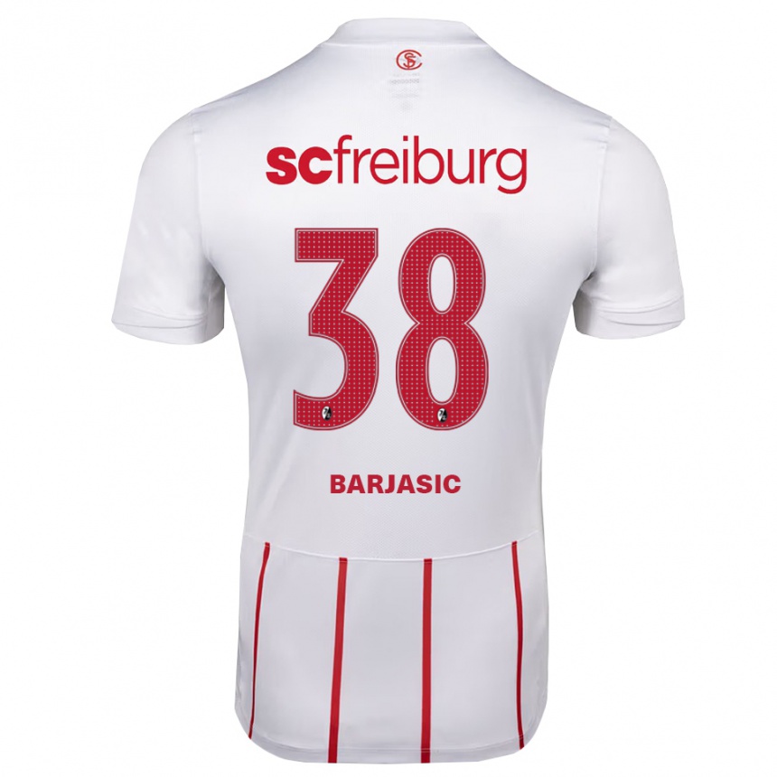 נשים כדורגל Josip Barjasic #38 לבן אדום צהוב הרחק ג'רזי 2026/27
