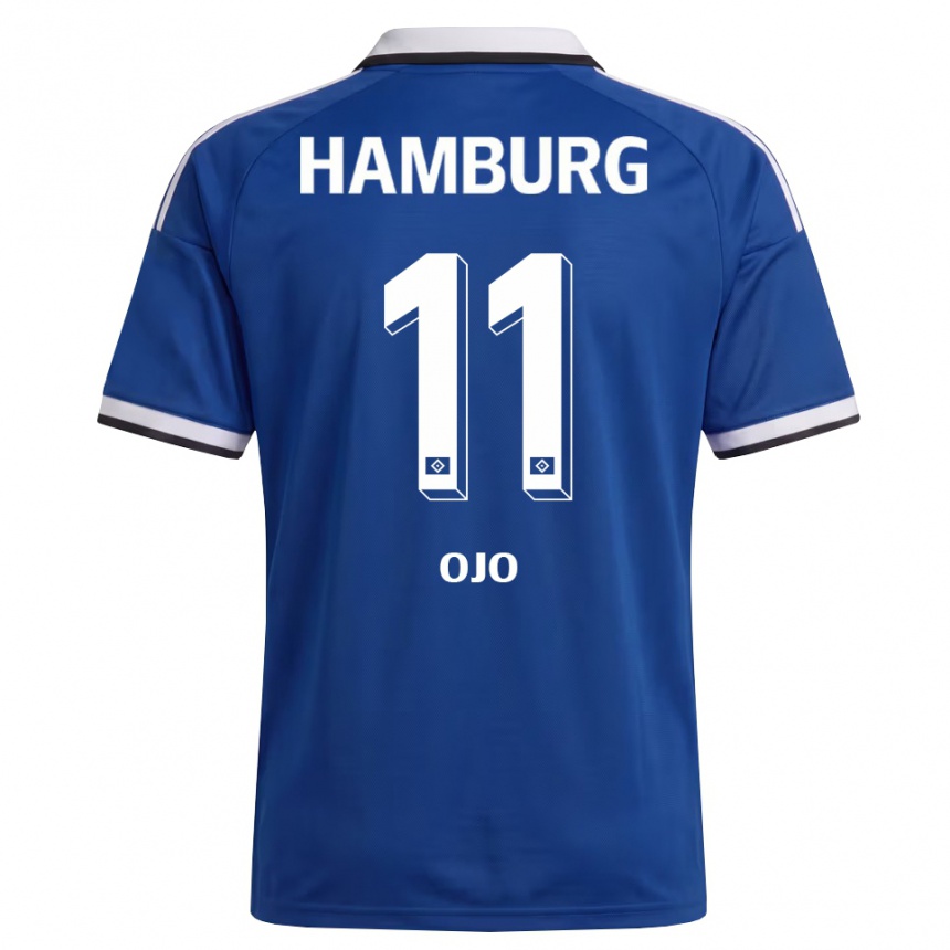 נשים כדורגל Kelvin Ojo #11 לבן כחול הרחק ג'רזי 2026/27