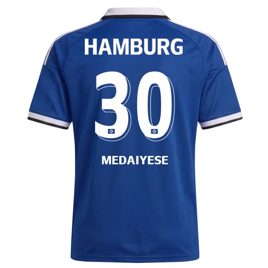 נשים כדורגל Olamide Medaiyese #30 לבן כחול הרחק ג'רזי 2026/27