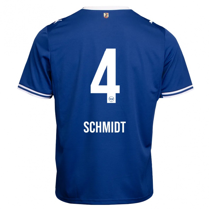 נשים כדורגל Luke Schmidt #4 כחול מלכותי לבן הרחק ג'רזי 2026/27