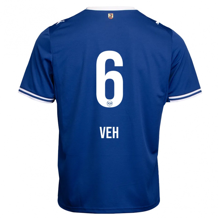 נשים כדורגל Lukas Veh #6 כחול מלכותי לבן הרחק ג'רזי 2026/27