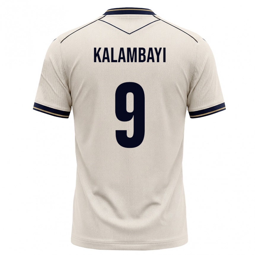 נשים כדורגל Simon Kalambayi #9 לבן מבריק כחול דיו הרחק ג'רזי 2026/27