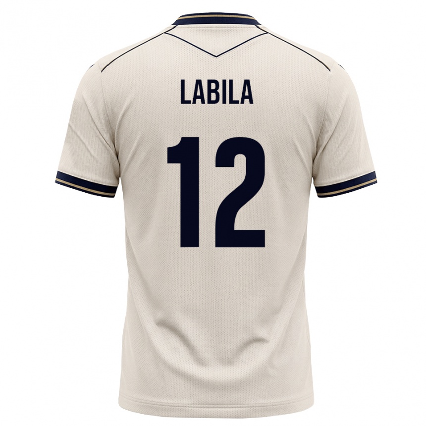 נשים כדורגל Daniel Labila #12 לבן מבריק כחול דיו הרחק ג'רזי 2026/27