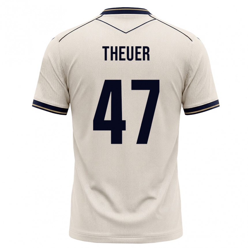 נשים כדורגל Maximilian Theuer #47 לבן מבריק כחול דיו הרחק ג'רזי 2026/27