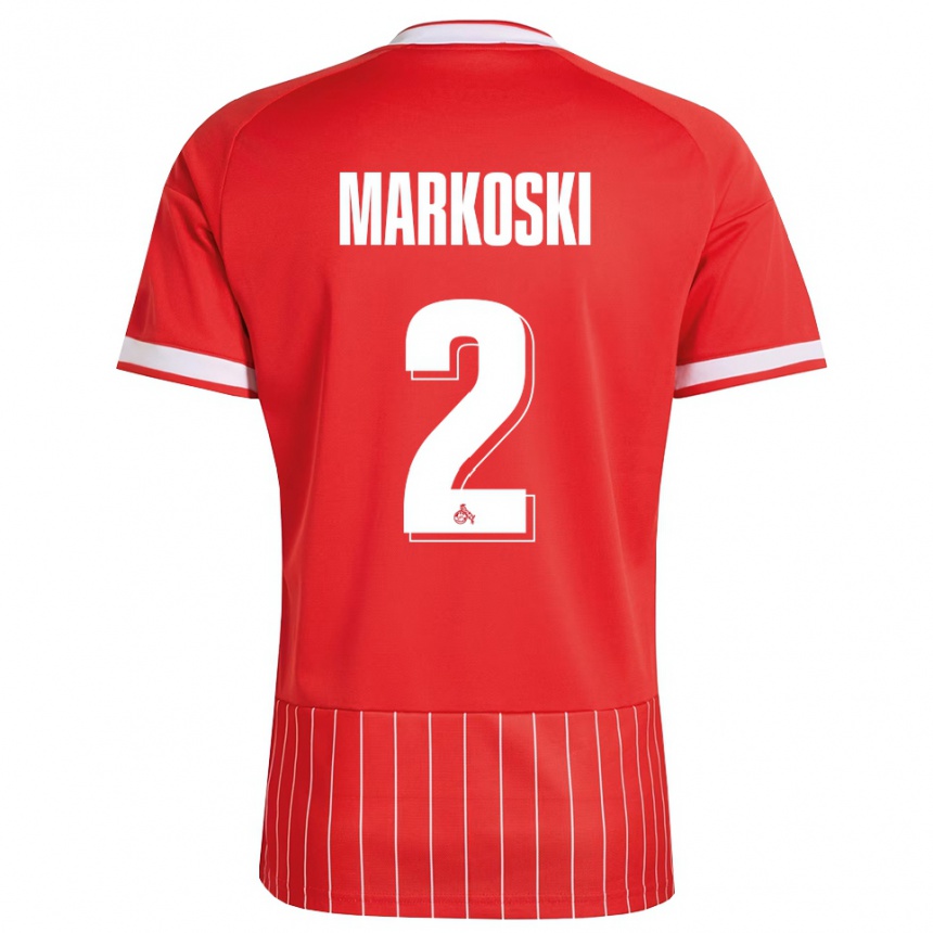 נשים כדורגל Kristian Markoski #2 ירוק אדום לבן הרחק ג'רזי 2026/27