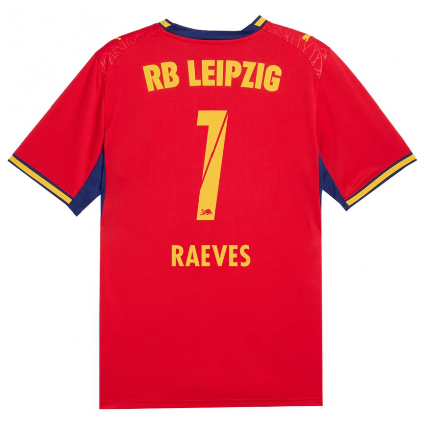 נשים כדורגל Dries Raeves #1 כחול מלכותי צהוב אדום הרחק ג'רזי 2026/27
