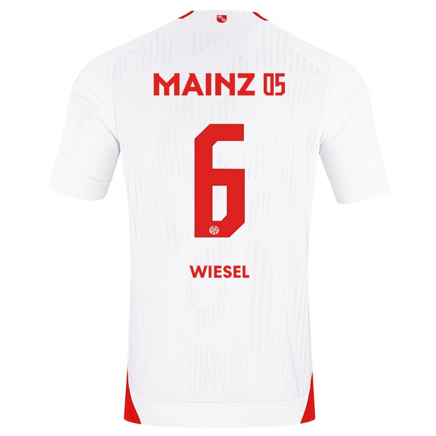 נשים כדורגל Maggie Wiesel #6 לבן אדום צהוב הרחק ג'רזי 2026/27