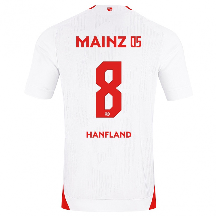 נשים כדורגל Paul Hanfland #8 לבן אדום צהוב הרחק ג'רזי 2026/27