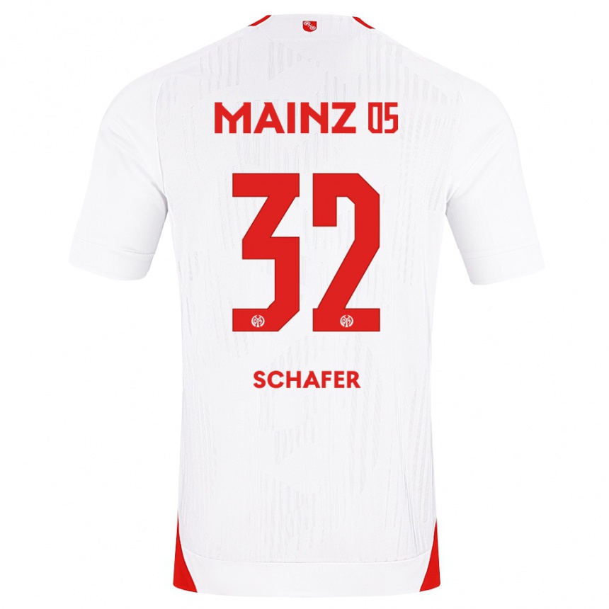 נשים כדורגל Ann-Christin Schäfer #32 לבן אדום צהוב הרחק ג'רזי 2026/27