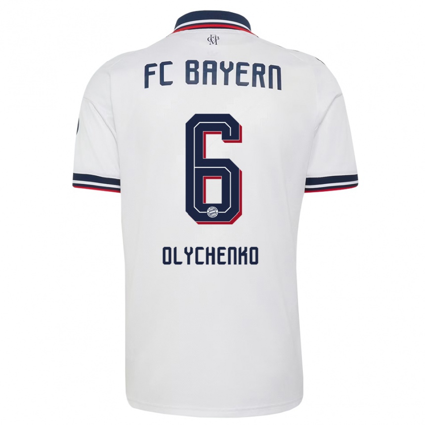 נשים כדורגל Bogdan Olychenko #6 אפור אדום לבן הרחק ג'רזי 2026/27