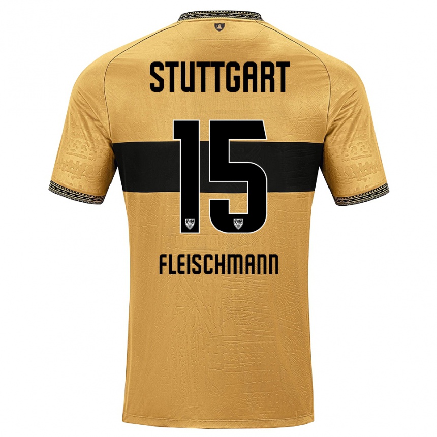 נשים כדורגל Svea Fleischmann #15 לבן שחור חום הרחק ג'רזי 2026/27