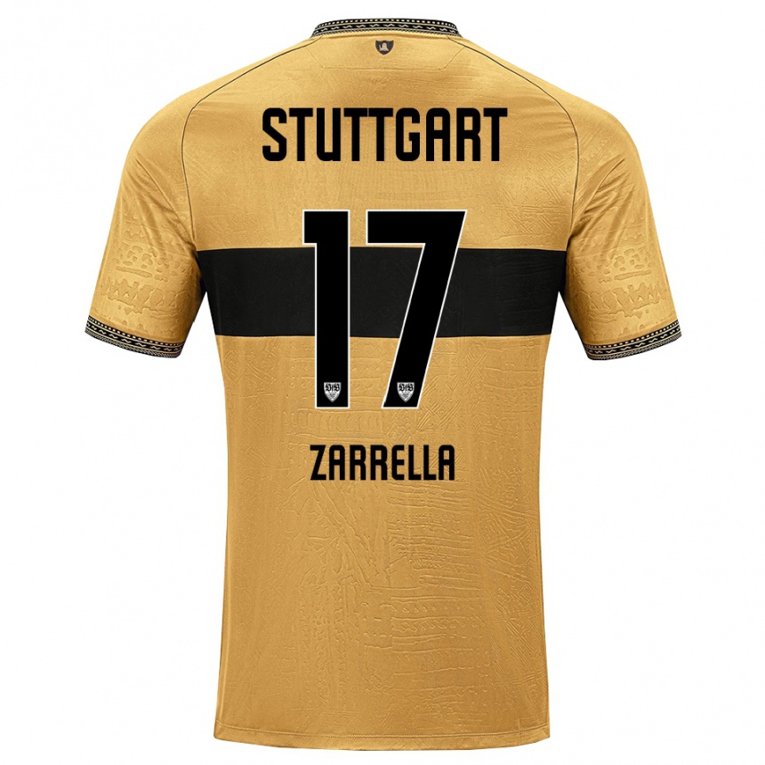 נשים כדורגל Gabriel Zarrella #17 לבן שחור חום הרחק ג'רזי 2026/27