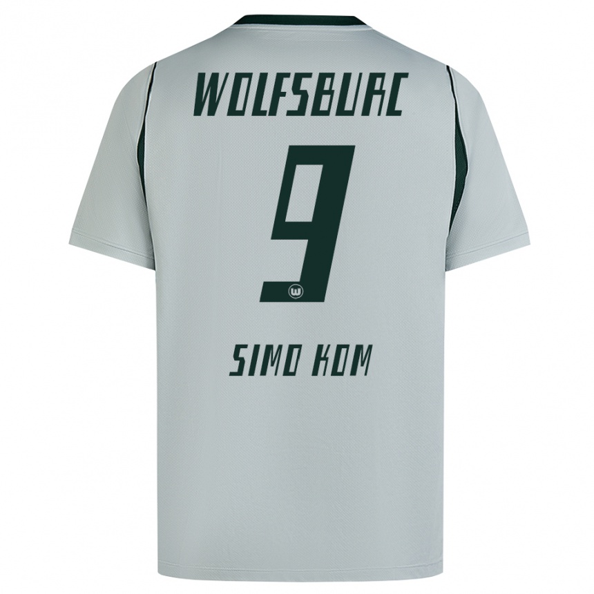 נשים כדורגל Yvan Simo Kom #9 ירוק אפור הרחק ג'רזי 2026/27