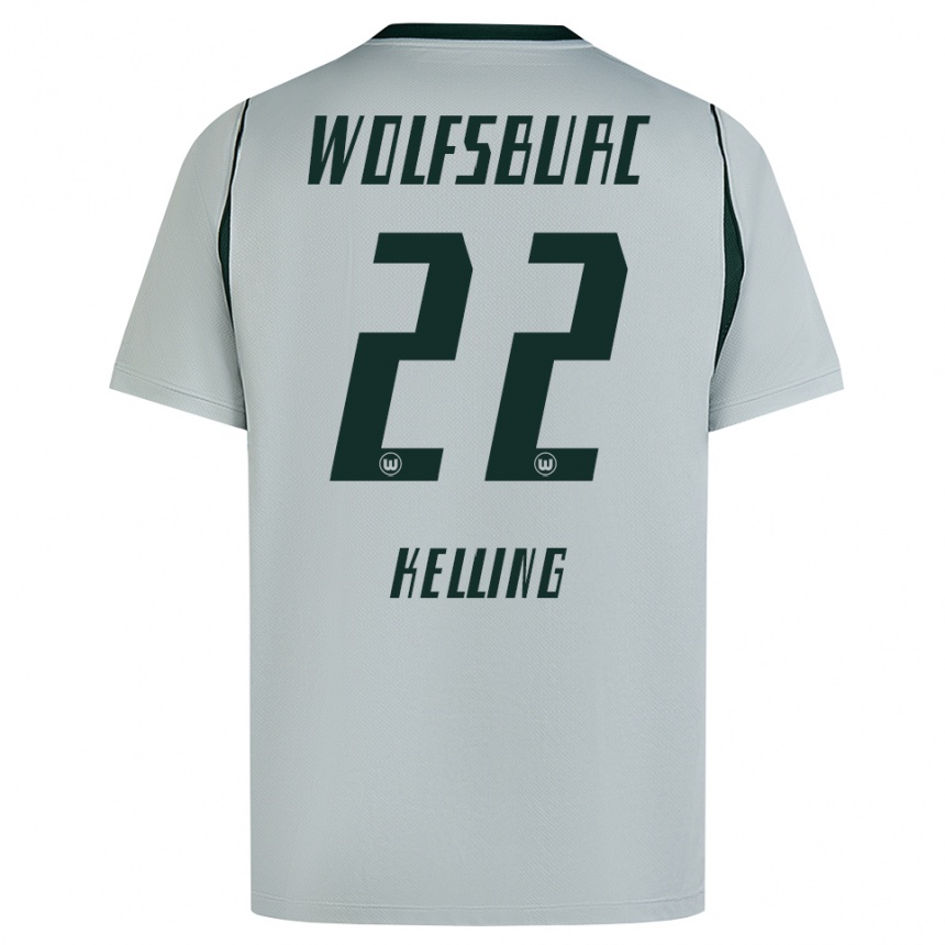 נשים כדורגל Lenny Kelling #22 ירוק אפור הרחק ג'רזי 2026/27