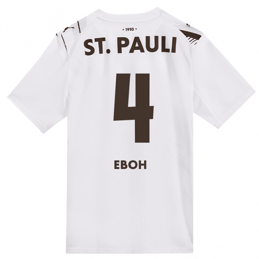 נשים כדורגל Emmanuel Eboh #4 קפה לבן אדום הרחק ג'רזי 2026/27