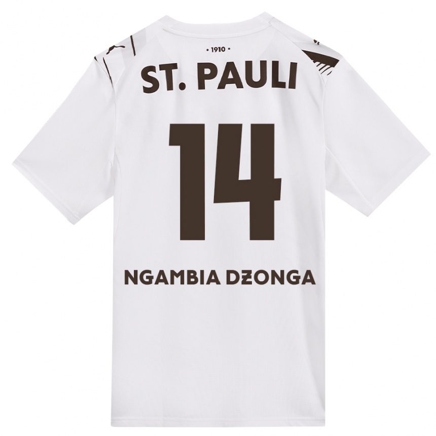 נשים כדורגל Sisco Ngambia Dzonga #14 קפה לבן אדום הרחק ג'רזי 2026/27