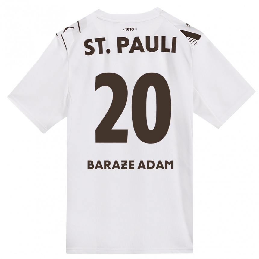 נשים כדורגל Isma Baraze Adam #20 קפה לבן אדום הרחק ג'רזי 2026/27