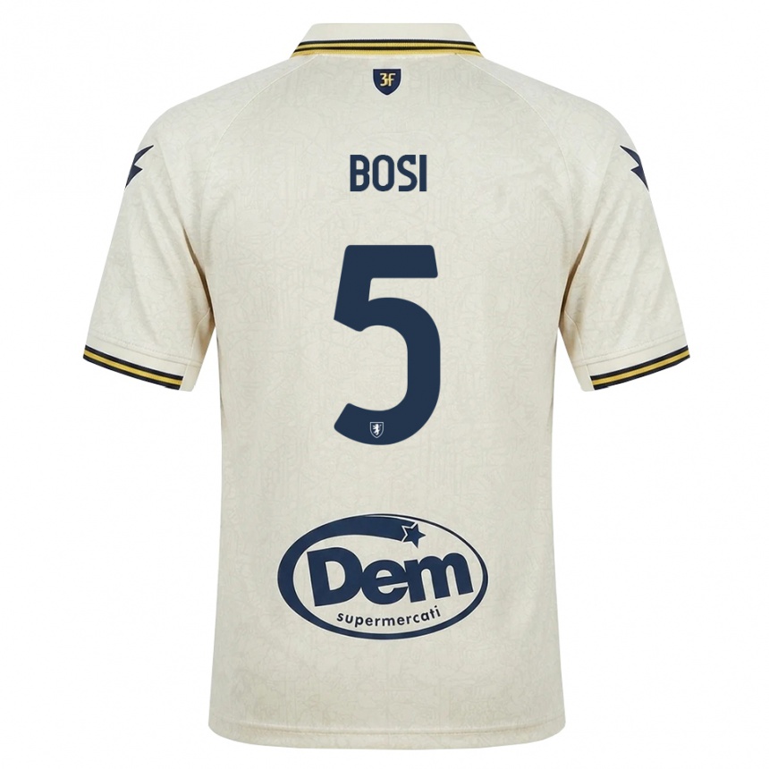 נשים כדורגל Giorgio Bosi #5 תחרה ישנה צהוב שחור הרחק ג'רזי 2026/27