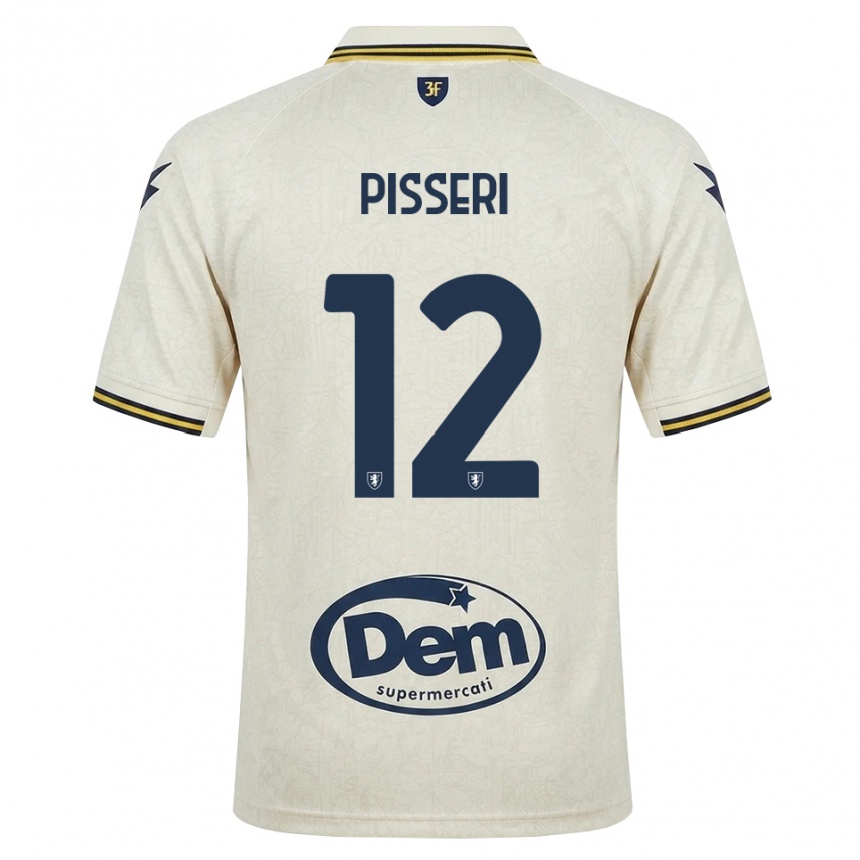 נשים כדורגל מתאו פיסרי #12 תחרה ישנה צהוב שחור הרחק ג'רזי 2026/27