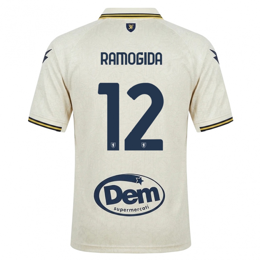 נשים כדורגל Tommaso Ramogida #12 תחרה ישנה צהוב שחור הרחק ג'רזי 2026/27