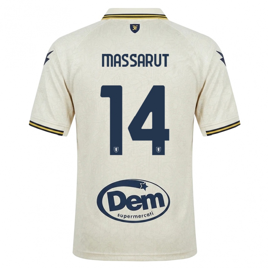 נשים כדורגל Daniele Massarut #14 תחרה ישנה צהוב שחור הרחק ג'רזי 2026/27