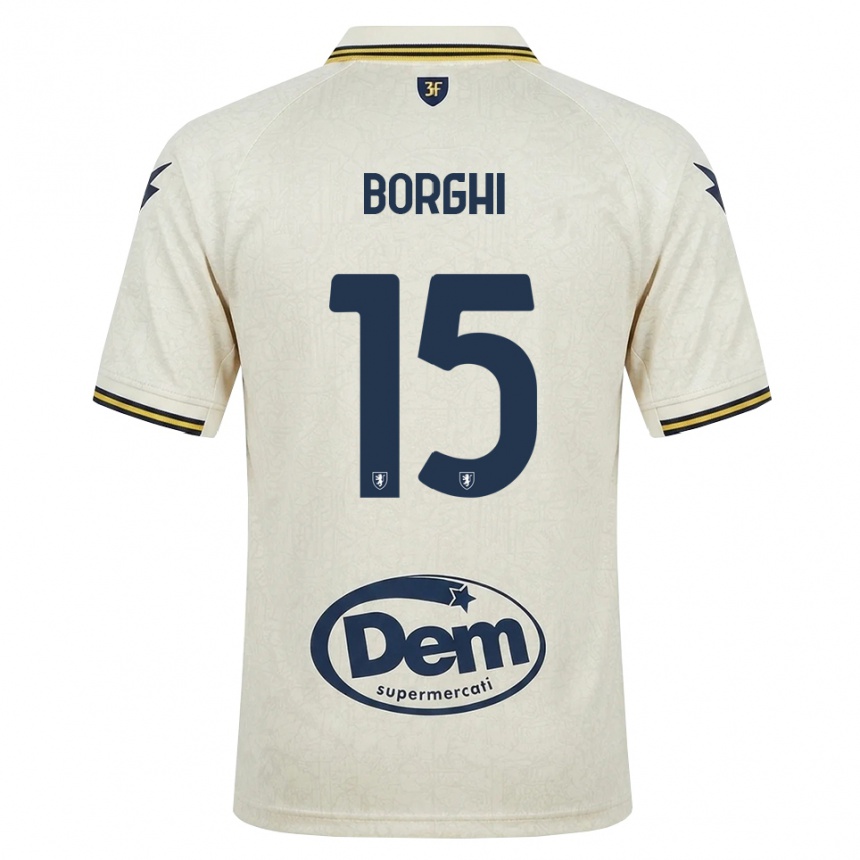 נשים כדורגל Giordano Borghi #15 תחרה ישנה צהוב שחור הרחק ג'רזי 2026/27